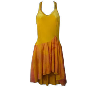 Costume Curtain Call R5534 Jazz Dance Sizes AME Adult Med Yellow Crushed Velvet